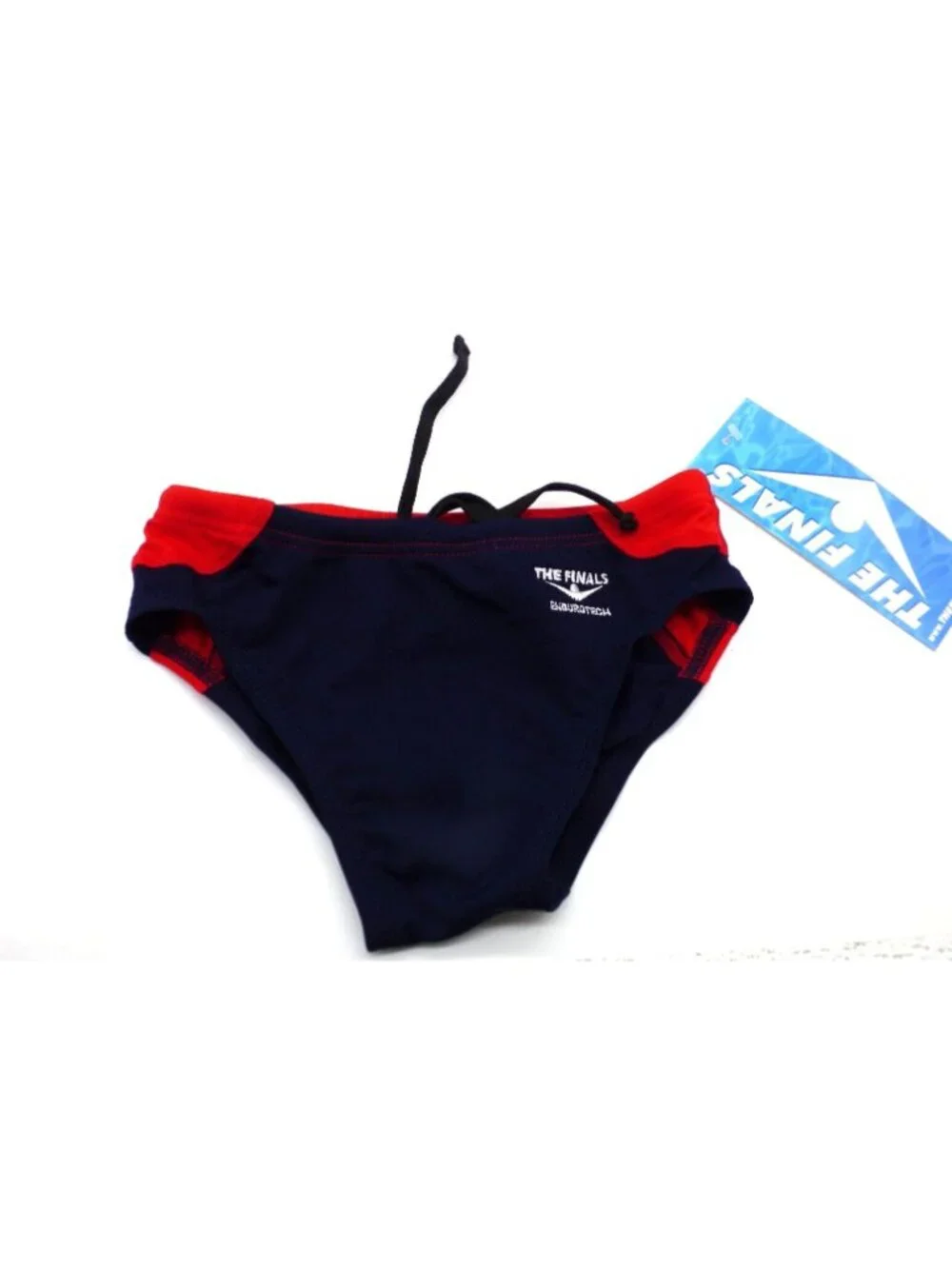 The Finals Endurotech Stretch Youth Racer/Swim Brief, Size 24, Navy/Red